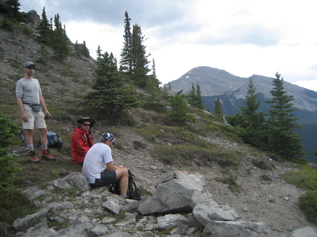 Taking a break on the ascent