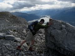 Nate adding to a cairn