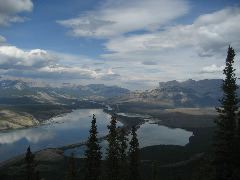 View of Jasper and Edna Lakes from Cinquefoil Mountain